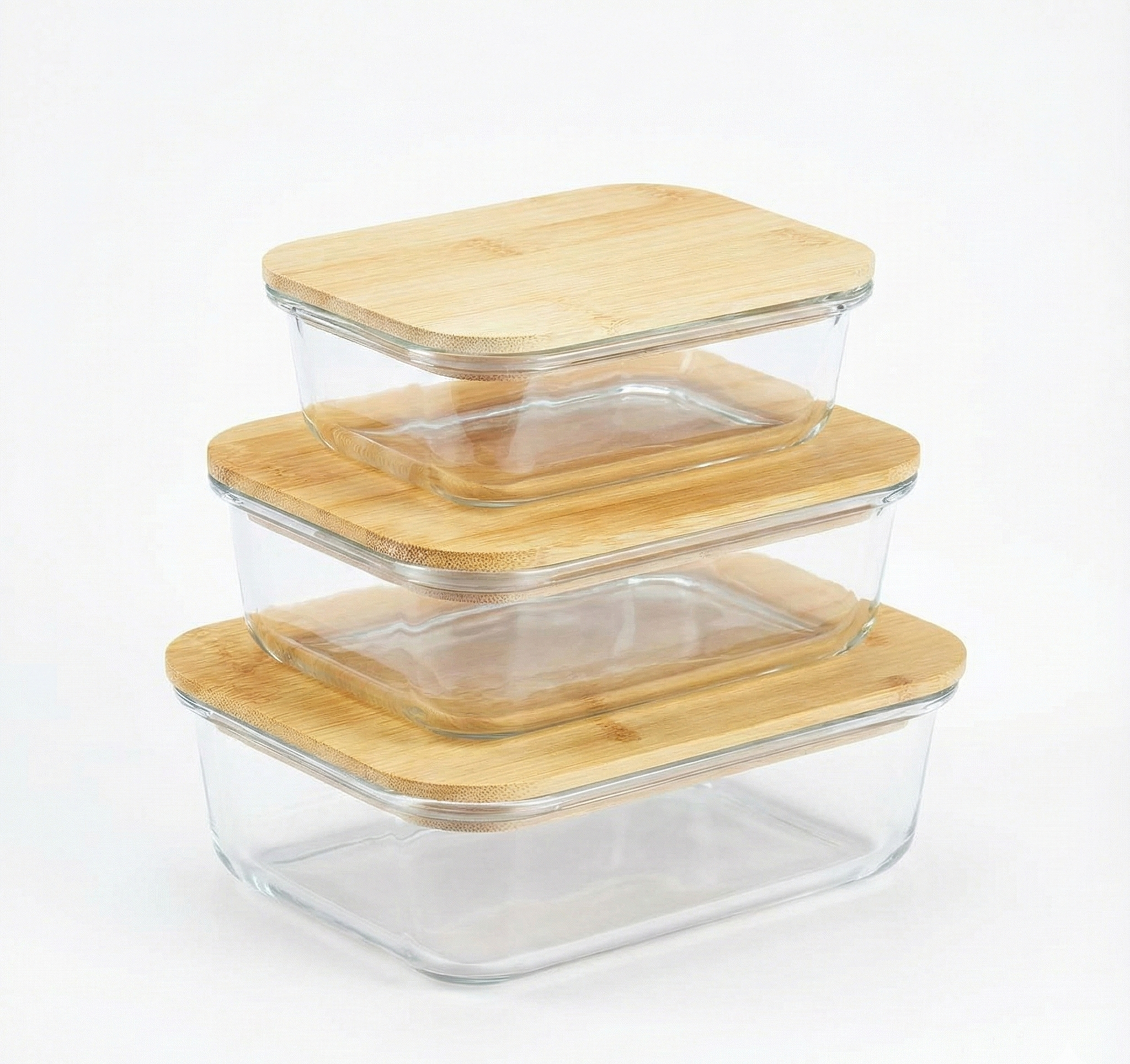 Porcelain Food Storage Set with Bamboo Lid