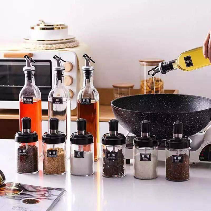 Oil Dispensers and Spice Set